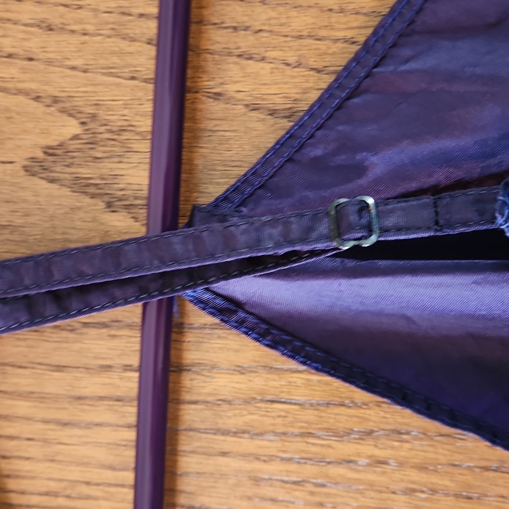 Vintage beautiful Misses Size 36/37 middi slip in deep navy blue - Picture 6 of 7